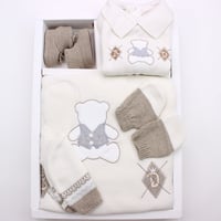 طقم مواليد 5 قطع شتوي