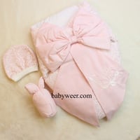 مدس الفيونكة دانتيل 3قطع زهري