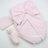 مدس الفيونكة دانتيل 3قطع زهري