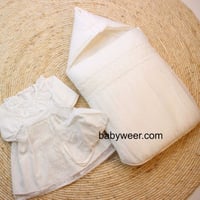 طقم استقبال بناتي فستان 3 قطع مزين بالتل