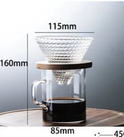 أدوات ترشيح القهوة زجاجية V60 #2