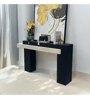 طاولة استقبال خشب سنديان مع حزام