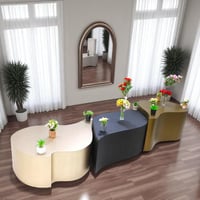 طقم طاولات قهوة 3 قطعهة خشب