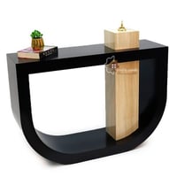 طاولة مدخل كونسول بديل الرخام لون أسود مع لون بيج