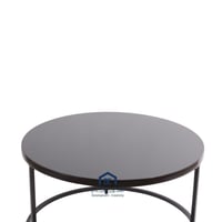 طقم طاولة ضيافة مع 4 طاولات خدمة لون اسود