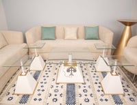 طقم طاولة تقديم طعام مع 4 طاولات خدمة القاعدة ديكو...