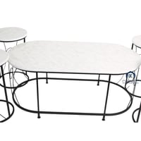 طقم طاولة ضيافة بيضاوي 5 قطعه