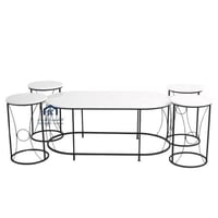 طقم طاولة ضيافة بيضاوي 5 قطعه