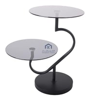 طاولة خدمة دائري دورين قاعدة رخام صناعي عمود معدن...