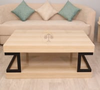 طاولة قهوة بدل رخام شبيه ترافنتينو بتصميم عصري قوا...