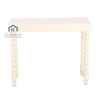 طاولة مدخل ديكور خشب تصميم حديث لون بيج