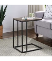 طاولة خدمة لون اسود سطح خشب بني