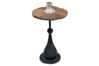 طاولة خدمة دائري سطح قشرة جوز