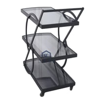 عربية ثلاثة دور تصميم حديث لون اسود