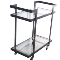 عربية دورين لون اسود سطح زجاج شفاف