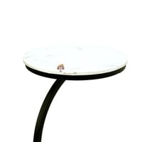 طاولة خدمة تصميم عصري وقواعد حديد لون أسود مع سطح...