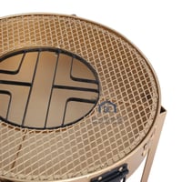 منقل حطب دائري لون ذهبي