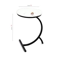 طاولة خدمة تصميم عصري وقواعد حديد لون أسود مع سطح...