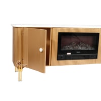 طاولة بلازما مع دفاية ودروج لون ذهبي رجل استيل ذهب...