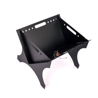 منقل شوي ارضي قابل للتسفيط قاعدة حديد لون أسود وسط...