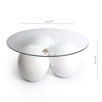 طاولة تقديم بشكل كور مصنوعة من الرخام الصناعي الخش...