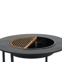 منقل حطب شكل دائري حديد لون اسود