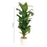 شجرة صناعي بمركن لون أبيض ارتفاع 150 سم