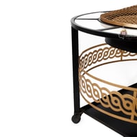 منقل بشكل دائري مع حزام قص ليزر السطح سيراميك لون...