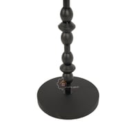 طاولة خدمة قاعدة رخام صناعي لون أسود وسطح خشب دوري...