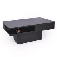 طاولة قهوة تصميم حديث حديد بالكامل لون اسود مطفي