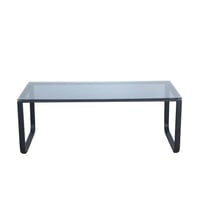 طاولة تقديم مستطيلة عصرية سطح زجاج