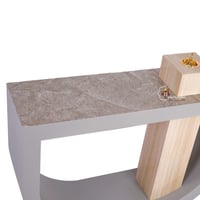 طاولة مدخل كونسول بديل رخام شبيه الترافنتينو لون ر...
