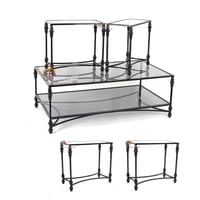 طقم طاولة تقديم تصميم عصري مع 4 طاولات خدمة