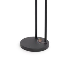 طاولة خدمة حديد شكل دائري لون أسود وسطح حديد لون أ...