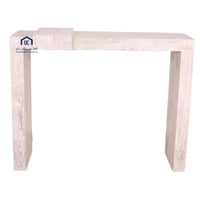 طاولة مدخل بديل رخام مع حزام لون بيج حجري