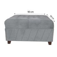 كنب زاوية 300×210×90×80 لون رمادي مع طاولة وسط مقا...