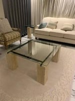 طاولة ضيافة رخام ترافنتينو