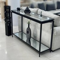 طاولة مدخل دورين معدن سطح مراية