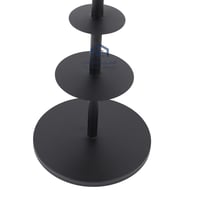 طاولة خدمة قاعدة معدن لون اسود مطفي مع ديكور سطح ز...