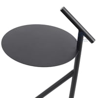 طاولة خدمة لون اسود مطفي معدن كامل مع مسكة