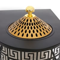 منقل ليزر طابقين سبراميك وحديد لون أسود