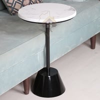 طاولة خدمة بسطح خشب شبيه الرخام