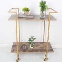 عربيه تقديم حديد سطح خشب