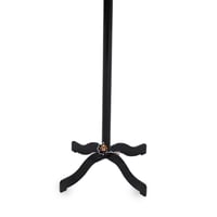 طاولة خدمة بتصميم عصري لون اسود وسطح زجاج اسود