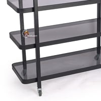 عربية تقديم ثلاثة دور حديد قواعد حديد لون اسود مع...