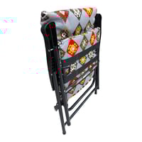 كرسي قابل للطي للرحلات والتخييم لون رصاصي