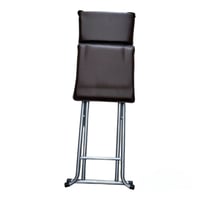 كرسي صلاة قابل للطي بظهر اسفنجي مريح لون اسود