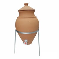 زير فخار مع قاعده فخار طبيعي خال من المواد الصناعي...