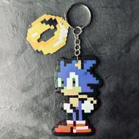 ميدالية سونيك Sonic Keychain Charm Handmade