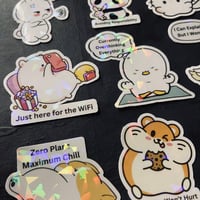 ستيكرات كيوت بتصاميم كوميدية لماعة ومقاومة للماء F...